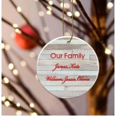 Our Family Ceramic Ornament
